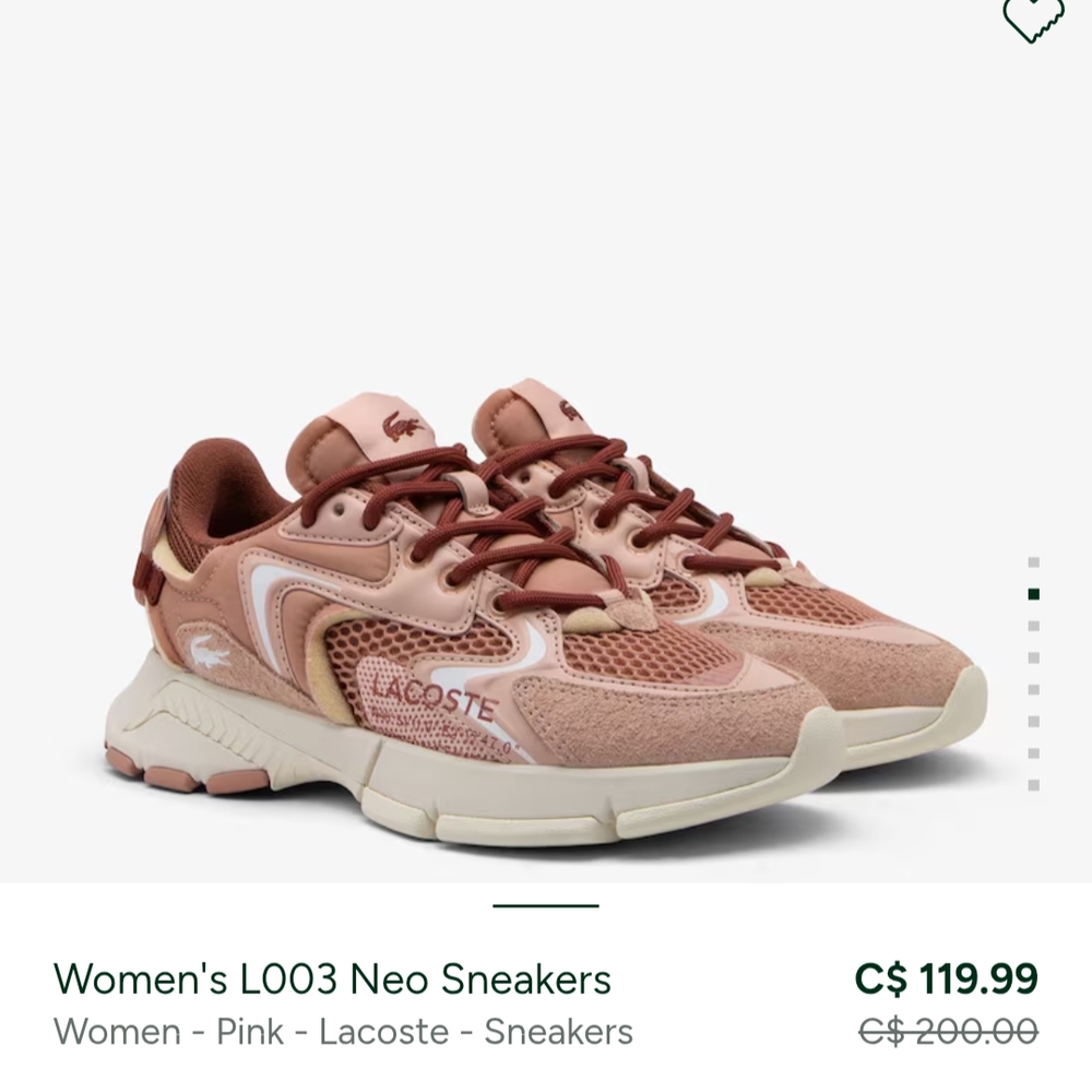 Lacoste Women's L003 Burgundy/Black Sneakers